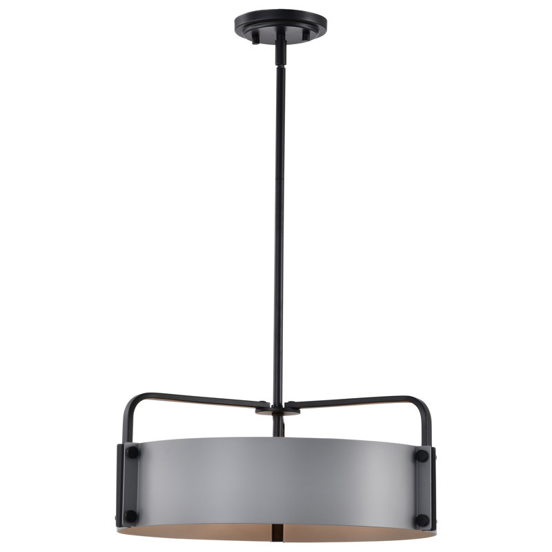Malwine 4 - Light Drum Pendant, Matte Gray
