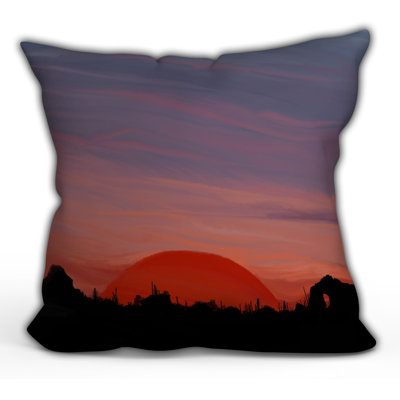 Desert Sunset Throw Pillow