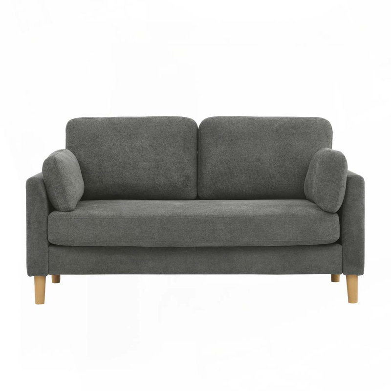 Upholstered 2-Seater Sofa, Gray
