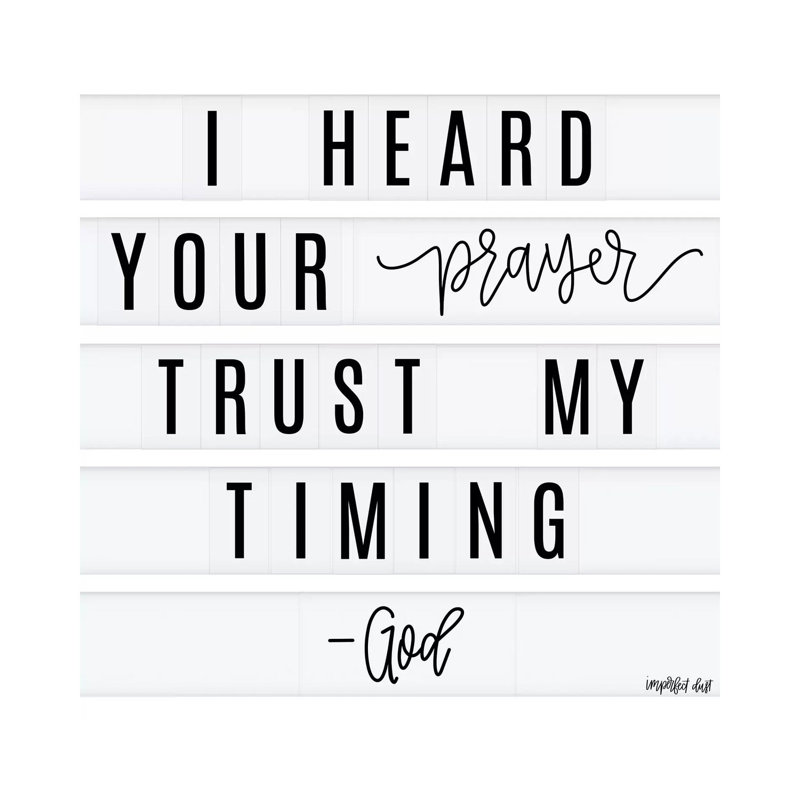 Trust My Timing by Imperfect Dust - Print on Canvas, Wrapped Canvas, 45.72 cm H x 45.72 cm W x 1.91 cm D
