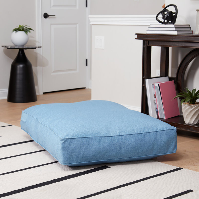 Lit pour chien intérieur / extérieur Jann, Moyen (l 42 po x P 30 po x H 6 po), Denim