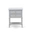 Table d'appoint Valencia - Table de chevet rectangulaire avec 2 tiroirs pour la chambre à coucher, gris urbain-5072103