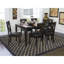 Tapis noir / brun noué à la main de conception unique 6 pi x 8 pi 9 po Beverly