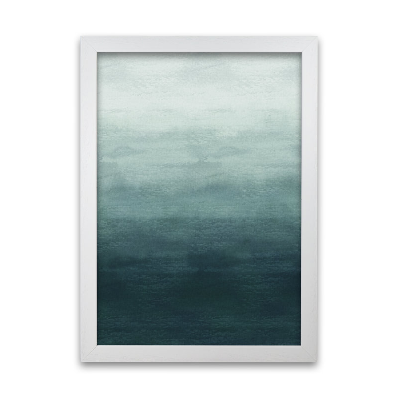 Blue Gradiant Original - Painting, White Frame, 30cm H x 21cm W x 3cm D