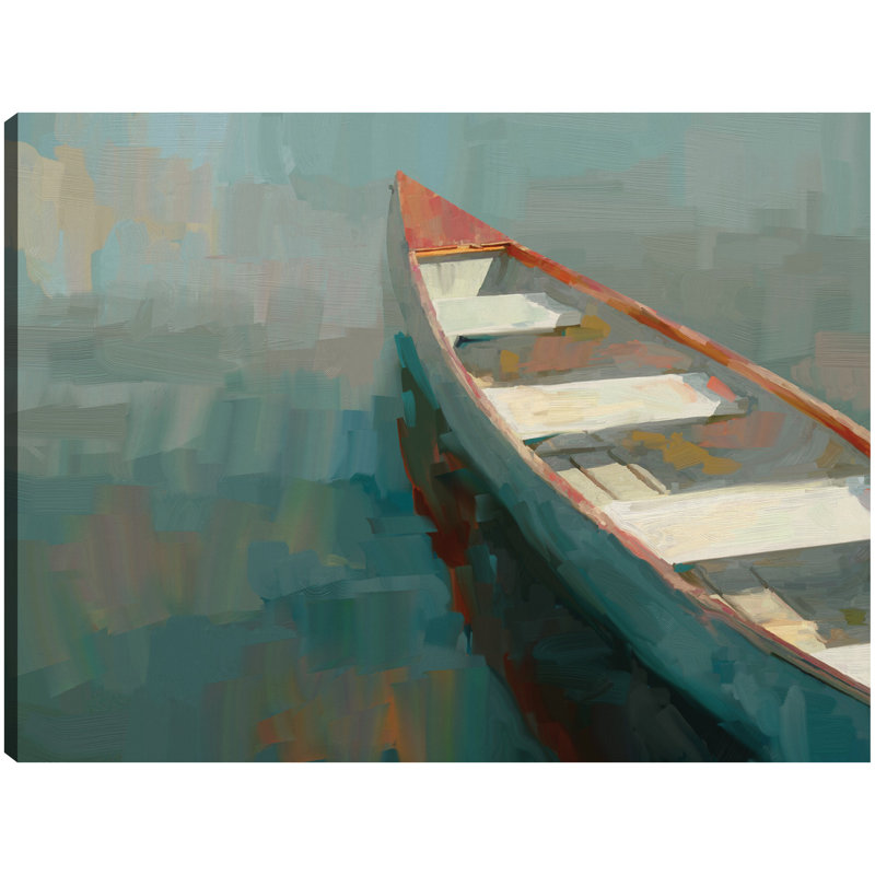 «Coral Canoe I» par Studio Arts, reproduction d'art sur toile, Toile tendue, H 18 po x l 24 po x P 1,5 po