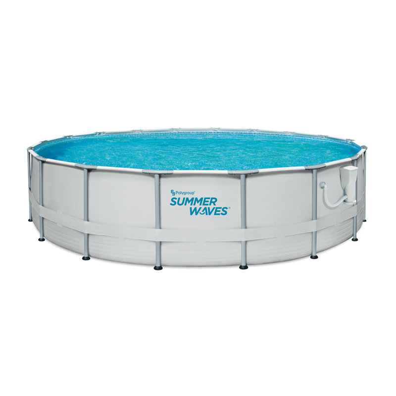 Steel Round Frame Set Pool 48'' H x 216'' W x 216'' L , with Pump Included