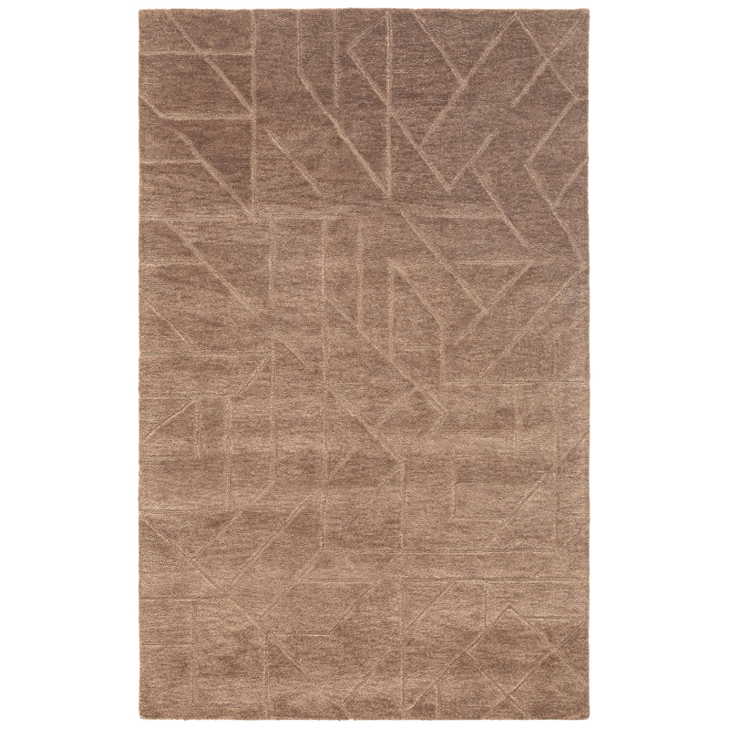 Tapis en laine touffeté à la main Ebern Designs, Rectangulaire 3 pi x 5 pi