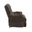 Fauteuil inclinable électrique Brown Power Lift avec chauffage et massage-1000893187