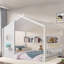 Lit sur pied avec tablettes de rangement-1996235620-1996235621