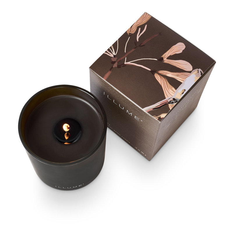 Refillable Boxed Glass Candle, Woodfire, Refillable Boxed Glass