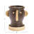 Stoneware Face Planter with Saucer
