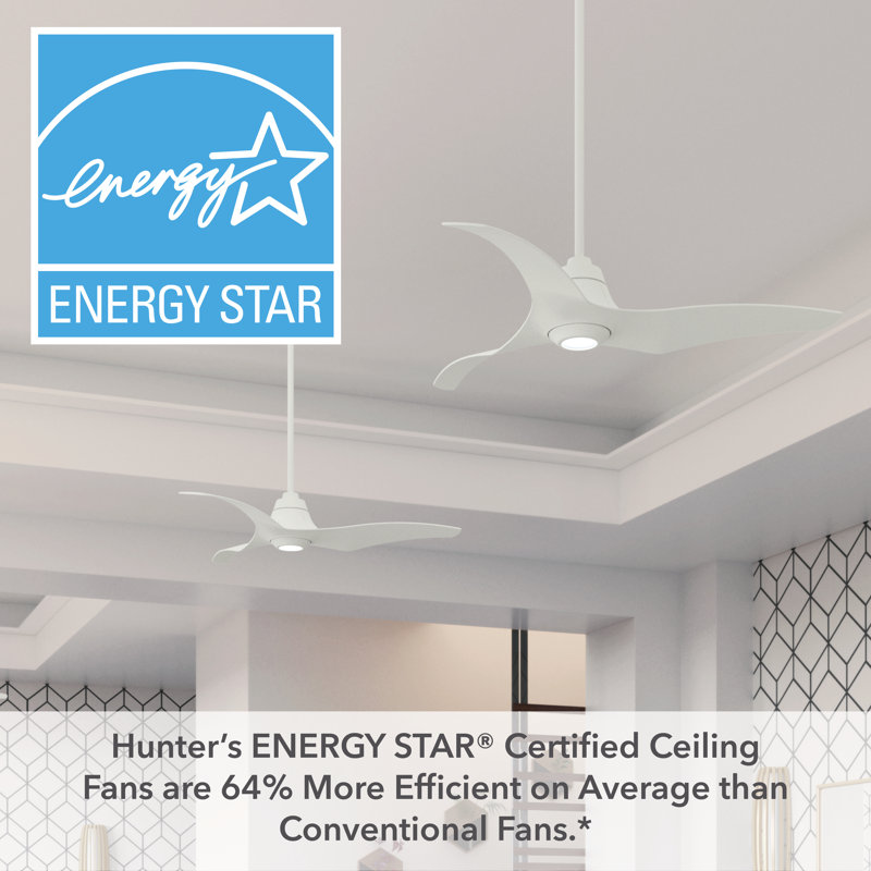 Porcelain White 60" Arwen 3-Blade Ceiling Fan with LED Light and Remote