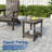 Bertoncini Oval Outdoor Side Table , 18.7'' in. W 15'' in. D-1837409924