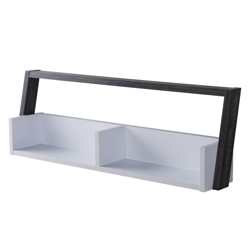 Fresquez 2 Piece Floating Shelf, 16.75" H x 49.5" W x 9" D, Distressed Gray
