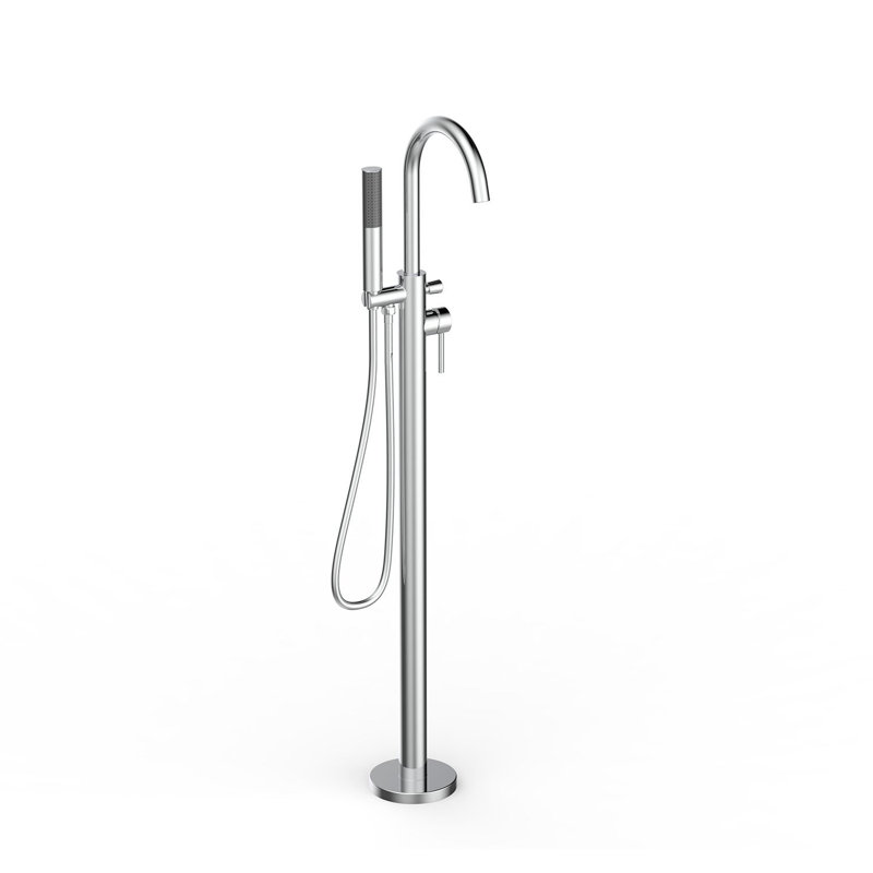 1 Handle Floor Clawfoot Tub Faucet, Chrome