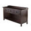 Ensemble de 4 pièces, banc de rangement et 3 paniers pliables en bois Winsome Adriana-113338425