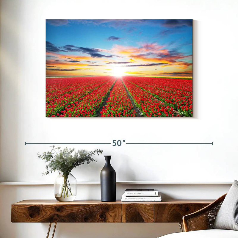 Harnek Tulip Field Sunshine, 26" H x 39" W