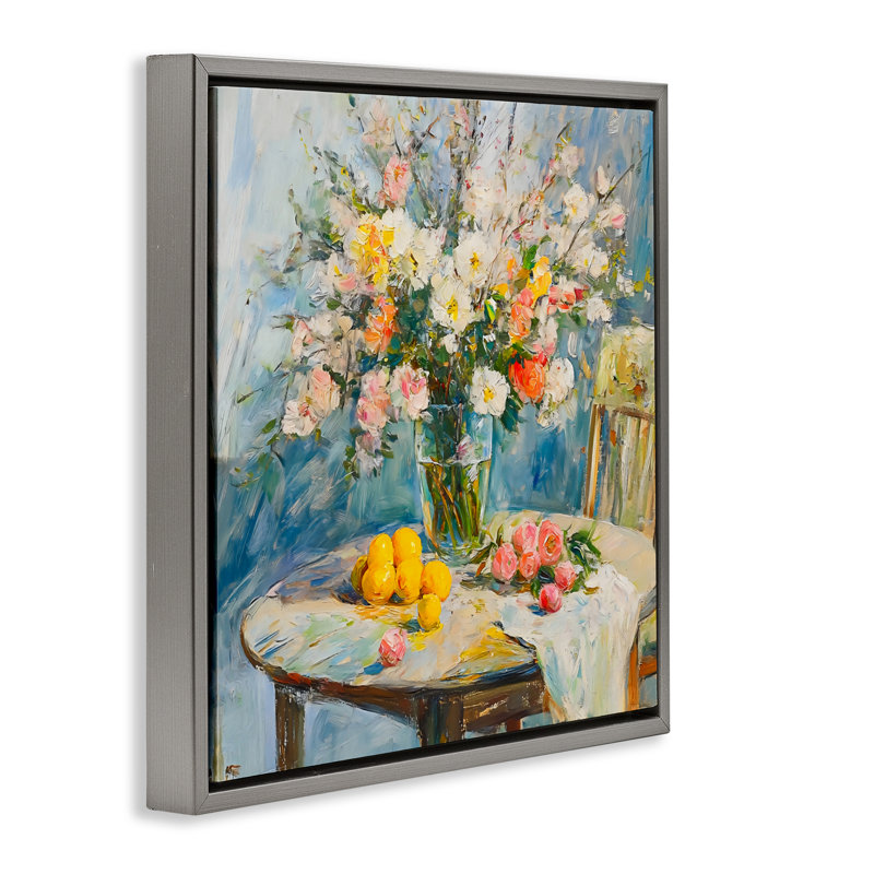 Cadre flottant pour table de déjeuner Citrus, design by Creative Studio, Cadre flottant gris lustré, H 18 po x l 18 po