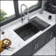 Évier de cuisine noir 23 po 23 po x 23 po x 18 po x 9 po en acier inoxydable avec profondeur de 9 po