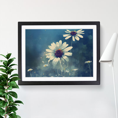 Glamorous Daisy Flowers - Framed Print