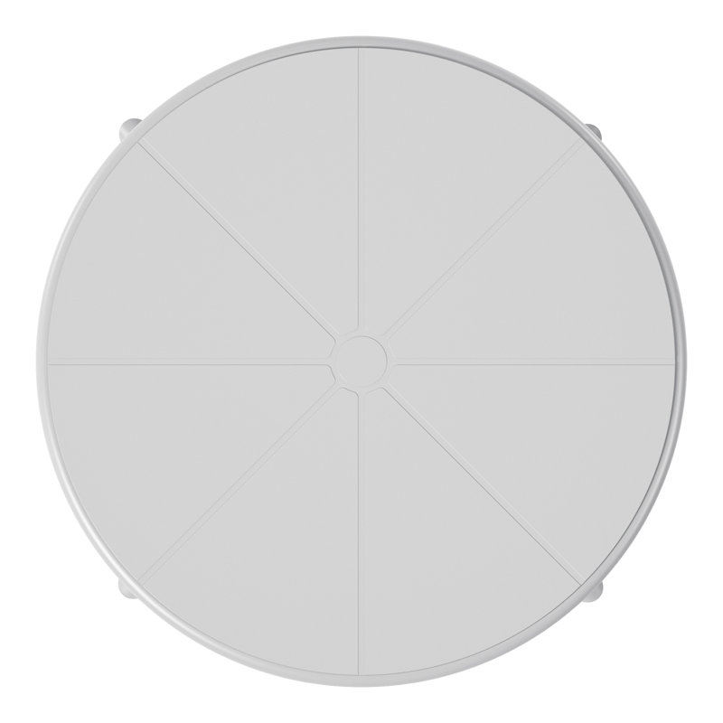 Delron Round Patio Dining Table, Gray