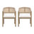 Ellport Mid-Century Modern 7-Piece Dining Set With 95-Inch Double Pedestal Table And Rattan Back Chairs-122510316