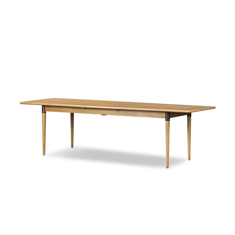 Harper Solid Wood Dining Table, Fawn Oak