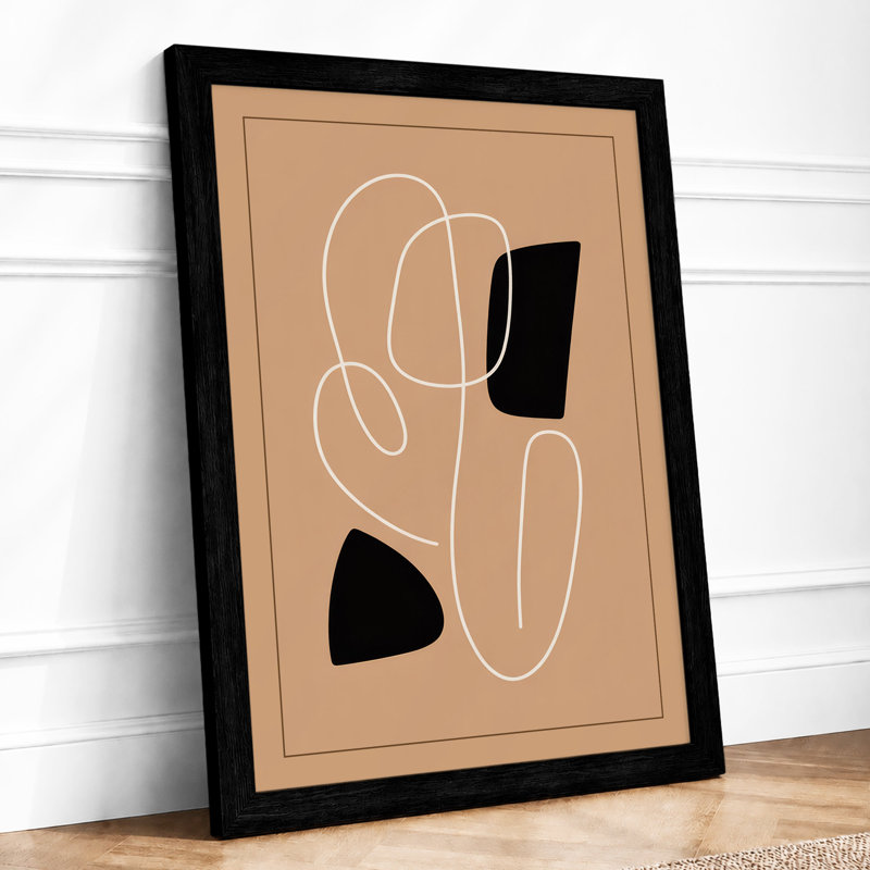 Line And Form Minimalist - Print, Black, A4 - 29.7 x 21.0 cm