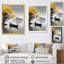 Art asiatique, bateau jaune, monochrome-222089385-222089380