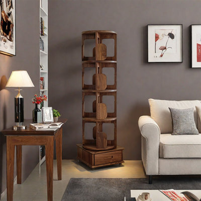 American style can rotate to store bookcase