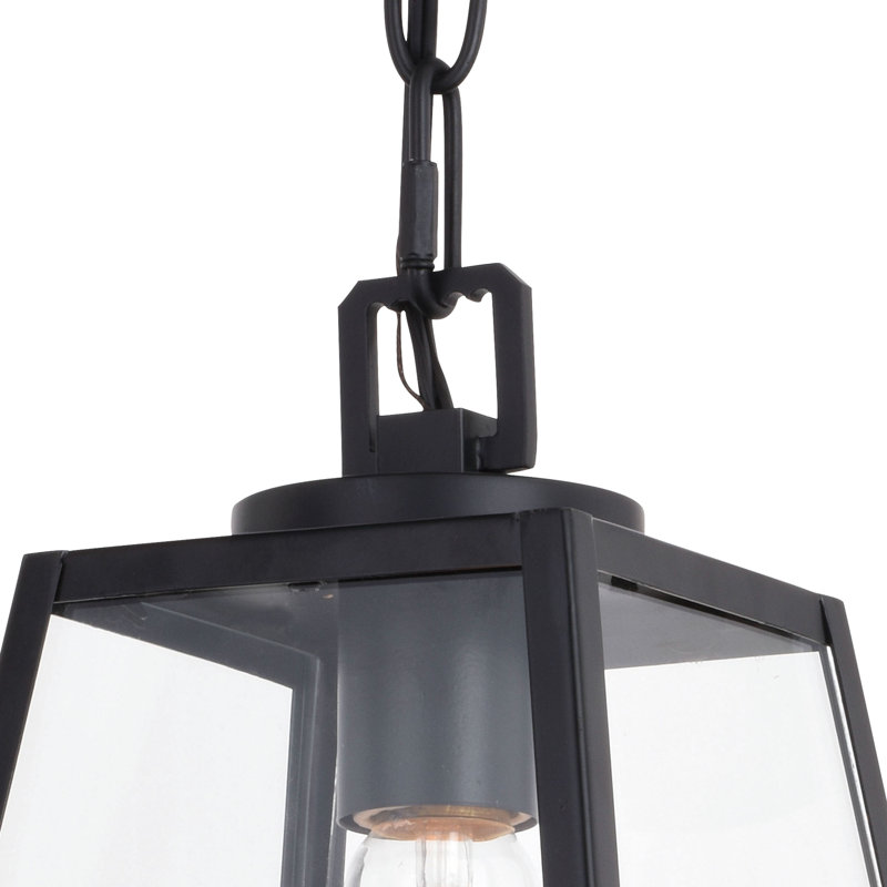 Helgeson 1 - Light Bronze Lantern Pendant, Black