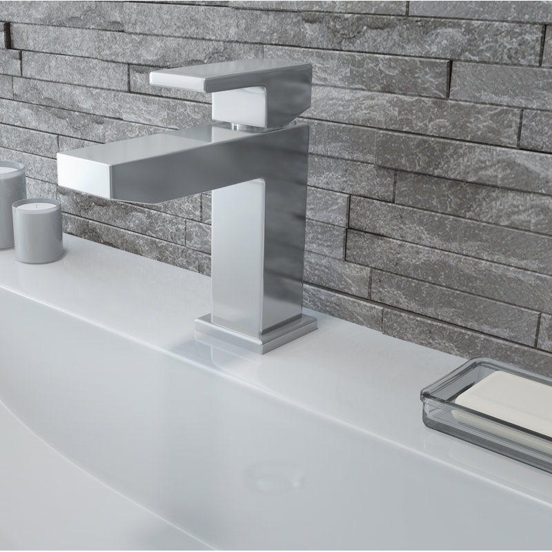 Mod Single-Hole Single-handle Bathroom Faucet with Drain Assembly, Polished Chrome