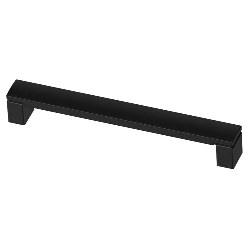 Poignée barre 5 po Simply Geometric, Noir mat, 6.31"