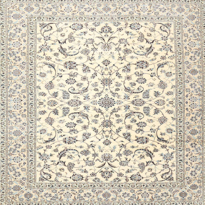 Tapis décoratif oriental beige/brun/noir Zaki, Rond 5 pi