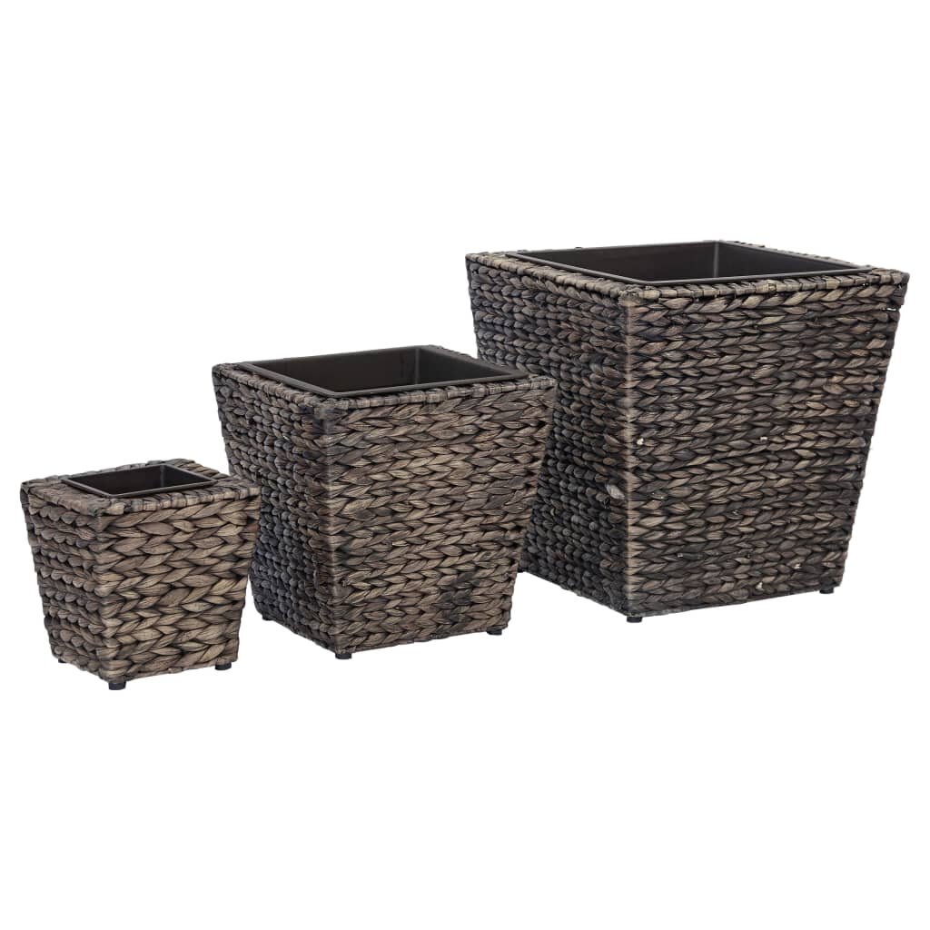 3-tlg. Blumenkübel-Set Ivanhoe aus Rattan