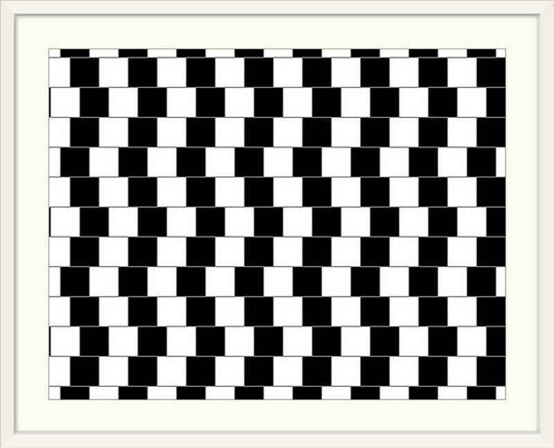 «Parallel Lines» par Francy, impression, H 35 po x l 44 po x P 1 po, Cadre blanc