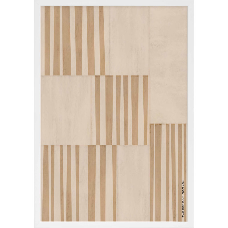 Abstract Assembly 2 Print by Romina Gadler, White Paper Framed, 20" H x 14" W