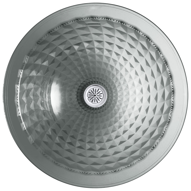 Kohler Kallos®, Artist Editions Oval Glass Undermount Bathroom Sink, Translucent Stone