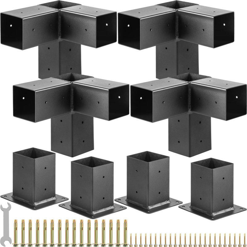 Ensemble de bricolage en métal noir VEVOR, H 9,8 po x l 9,8 po x P 9,8 po