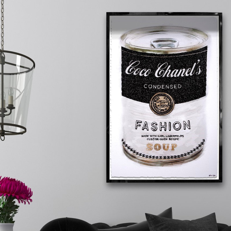 " Fashion Soup Can ", Black Shadowbox, 37.25" H x 25.25" W