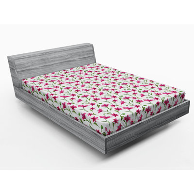 Microfiber Floral Fitted Sheet
