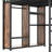 Queen Metal Loft Bed with Built-In Wardrobe, Desk and Storage Shelves-1927216181-1927216186