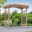 Yardistry Cedar Arched Garden Arbour With Trellis Panels - Large