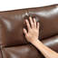 Fauteuil inclinable 1pc avec meubles de salon rembourrés en cuir luxueux et pivotant, brun caramel-1429550620