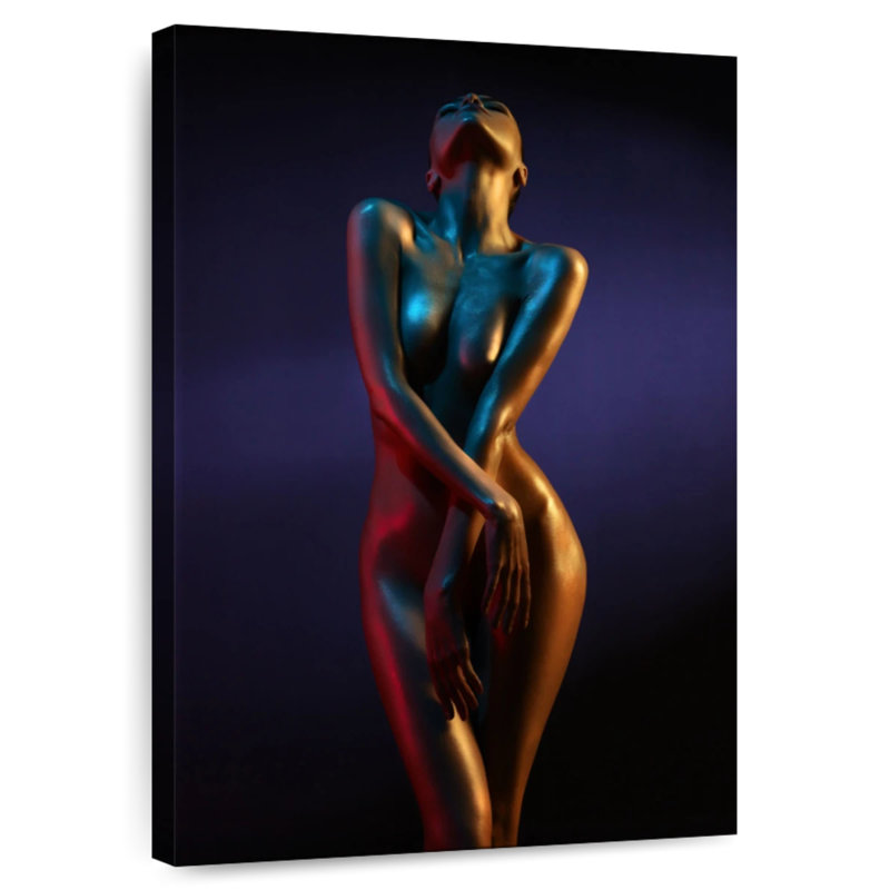 Femme dorée parfaite, H 12 po x l 8 po