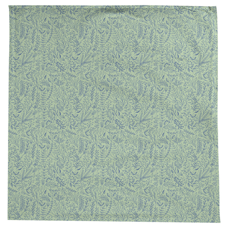 Leffel Ditsy Floral Pattern Tablecloth, Green/Blue