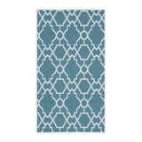 Biana Moroccan Cotton Teal/White Area Rug
