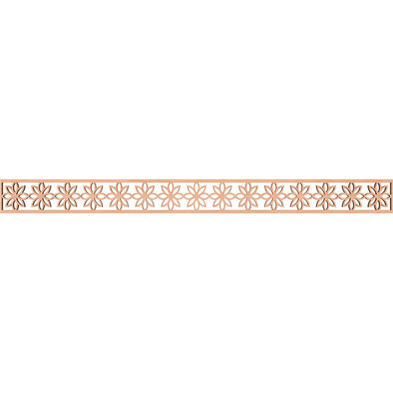 Moulure de marguerite Daisy, Aulne, H 4 po x l 46,375 po x P 0,375 po