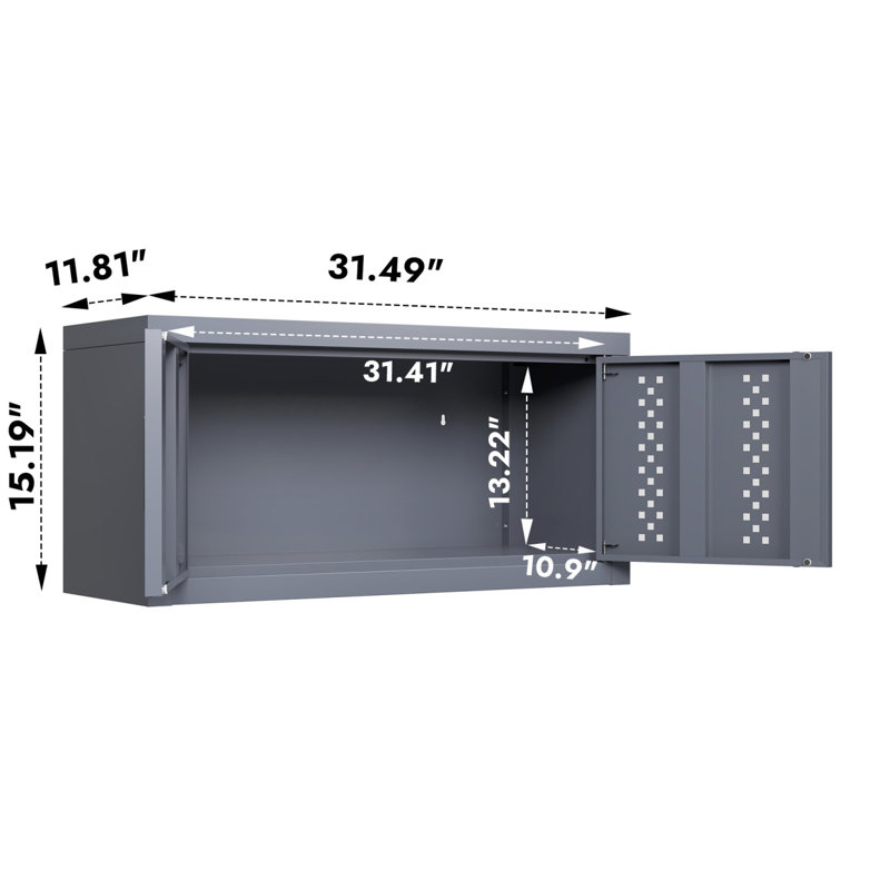 Armoire de rangement murale en métal pour le garage ou la cuisine