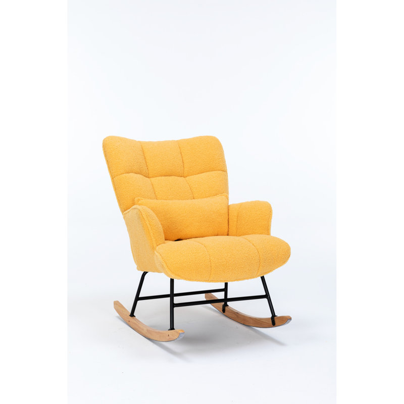 Fauteuil berçant et oscillant, housse en velours pour une expérience confortable